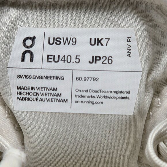 On Cloud Womens CloudTec Running Shoes US 9 EU 40.5 Beige & Olive Mesh - Picture 6 of 9